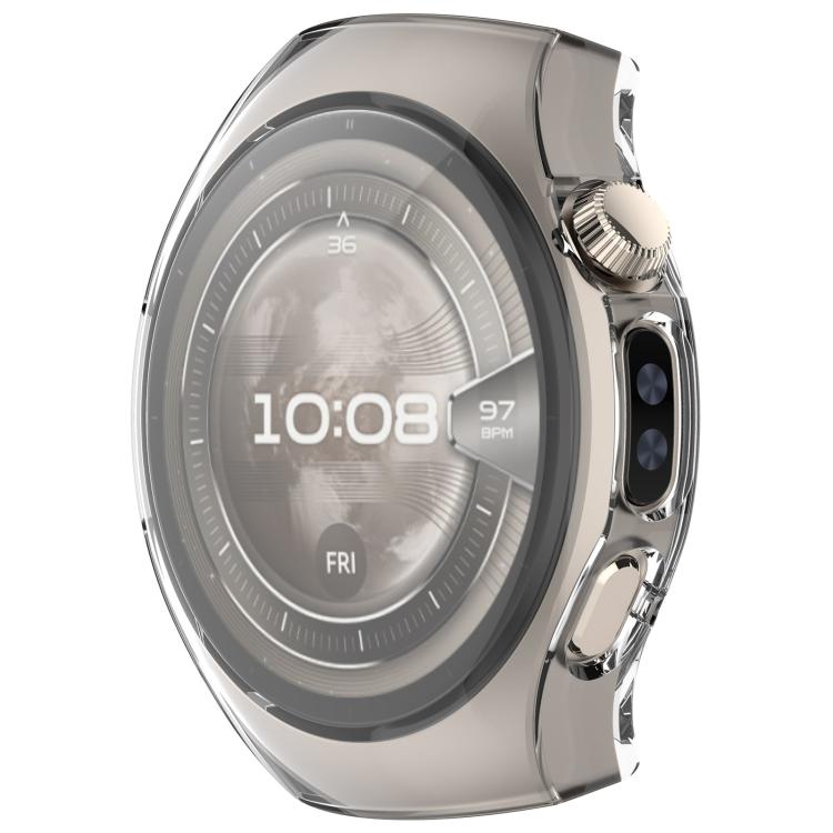 For Huawei Watch 5 46mm Electroplated TPU Full Coverage Watch Protective Case(Transparent)