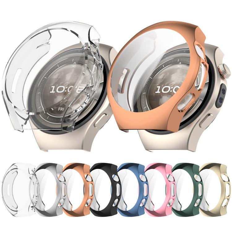 For Huawei Watch 5 46mm Electroplated TPU Full Coverage Watch Protective Case(Black)