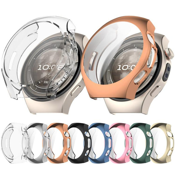 For Huawei Watch 5 42mm Electroplated TPU Full Coverage Watch Protective Case(Blue)