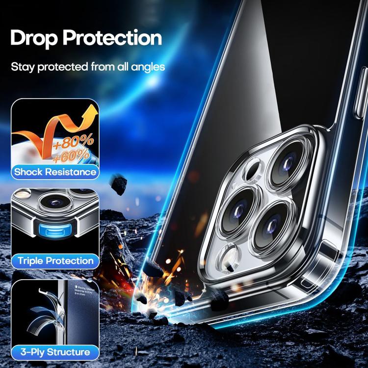 For iPhone 16e Kalebol Highly Transparent PC Hybrid TPU Phone Case