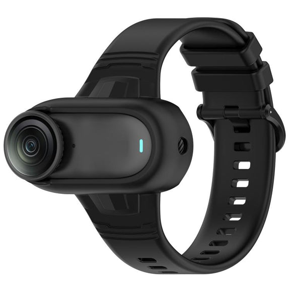 For Insta 360 Go 3 / Go 3S / Go 2 Solid Color Silicone Watch Band(Black)