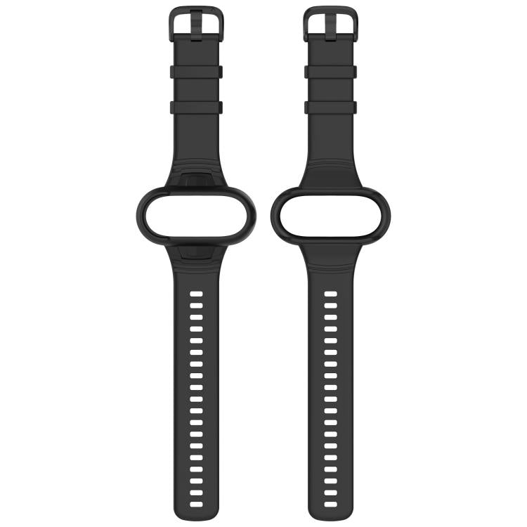 For Insta 360 Go 3 / Go 3S / Go 2 Solid Color Silicone Watch Band(Black)