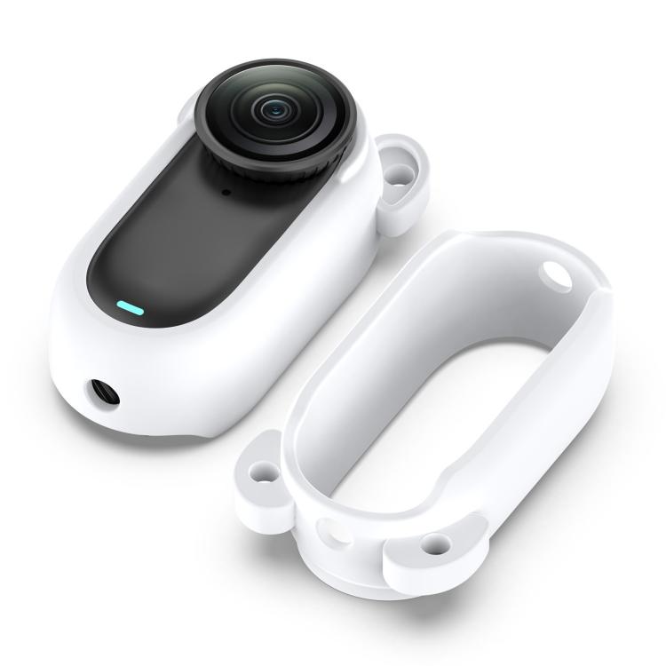 For Insta 360 Go 3S / Go 3  Solid Color Silicone Protective Case(White)