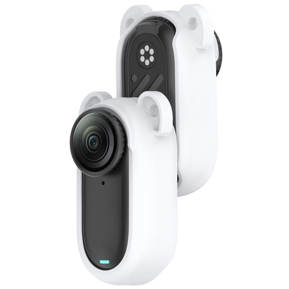 For Insta 360 Go 3S / Go 3  Solid Color Silicone Protective Case(White)