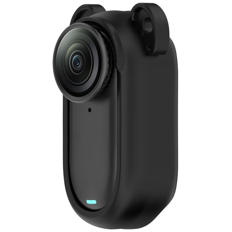 For Insta 360 Go 3S / Go 3  Solid Color Silicone Protective Case(Black)