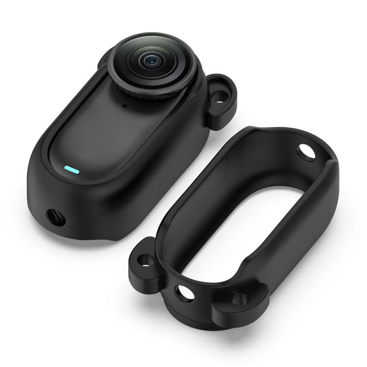 For Insta 360 Go 3S / Go 3  Solid Color Silicone Protective Case(Black)