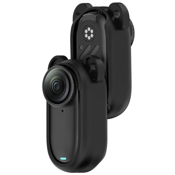 For Insta 360 Go 3S / Go 3  Solid Color Silicone Protective Case(Black)