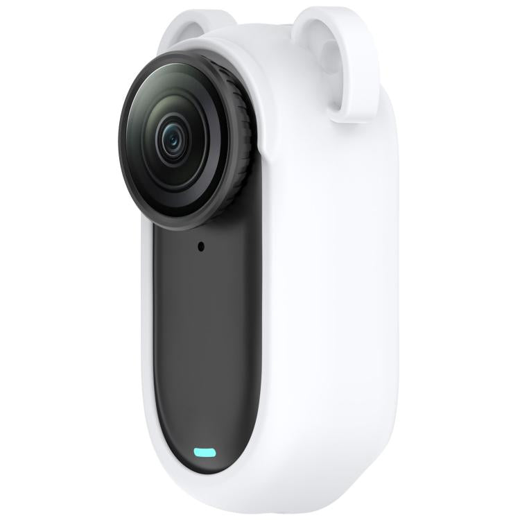 For Insta 360 Go 2 Solid Color Silicone Protective Case(White)