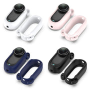 For Insta 360 Go 2 Solid Color Silicone Protective Case(Dark Blue)