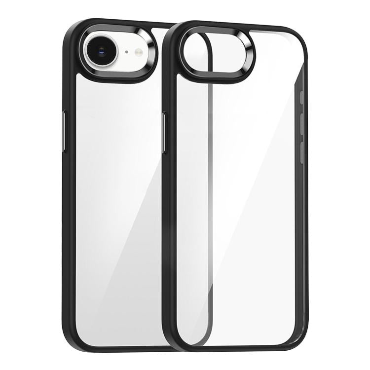 For iPhone 16e Kalebol Gold Shield PC Hybrid TPU Phone Case(Black)