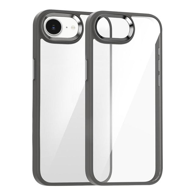 For iPhone 16e Kalebol Gold Shield PC Hybrid TPU Phone Case(Titanium Gray)