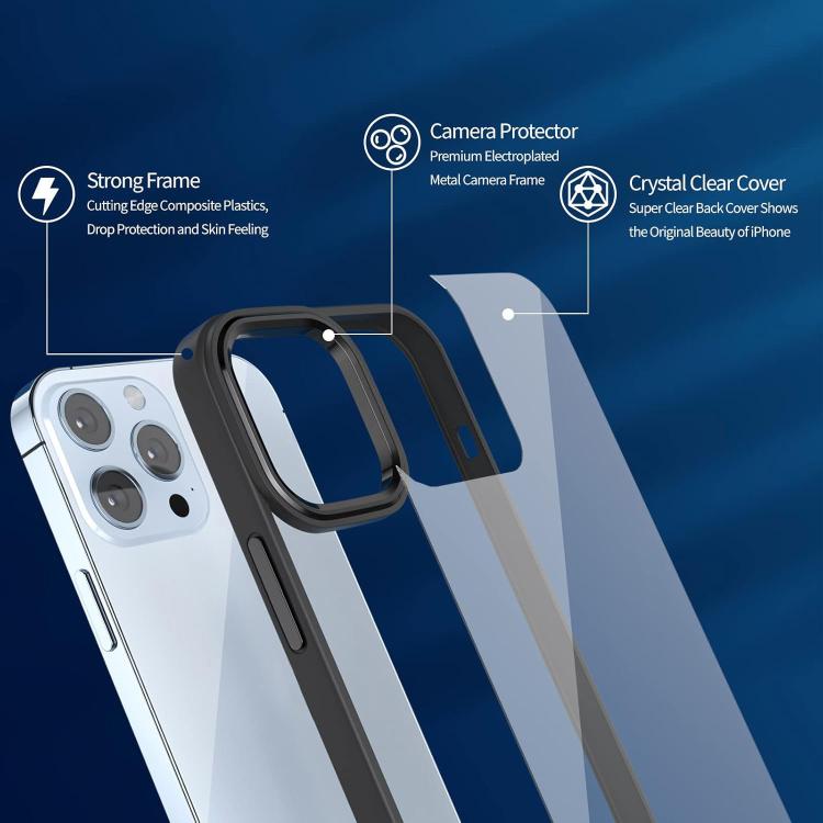 For iPhone 16e Kalebol Gold Shield PC Hybrid TPU Phone Case(Black)