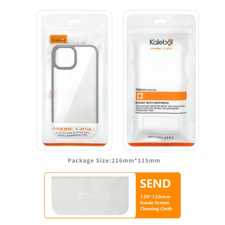 For iPhone 16e Kalebol Gold Shield PC Hybrid TPU Phone Case(Black)