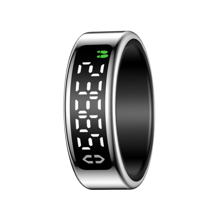 SY01 SIZE 8 Smart Ring, Support Heart Rate / Blood Oxygen / Sleep Monitoring / Multiple Sport Modes(Silver)
