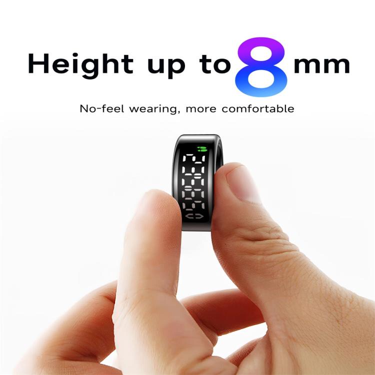 SY01 SIZE 9 Smart Ring, Support Heart Rate / Blood Oxygen / Sleep Monitoring / Multiple Sport Modes(Black)