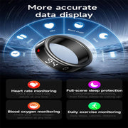 SY01 SIZE 11 Smart Ring, Support Heart Rate / Blood Oxygen / Sleep Monitoring / Multiple Sport Modes(Black)