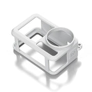 For DJI Action 5 Pro / 4 / 3 Soft Silicone Shockproof Protective Case Cover with Lens Cap(Gray White)