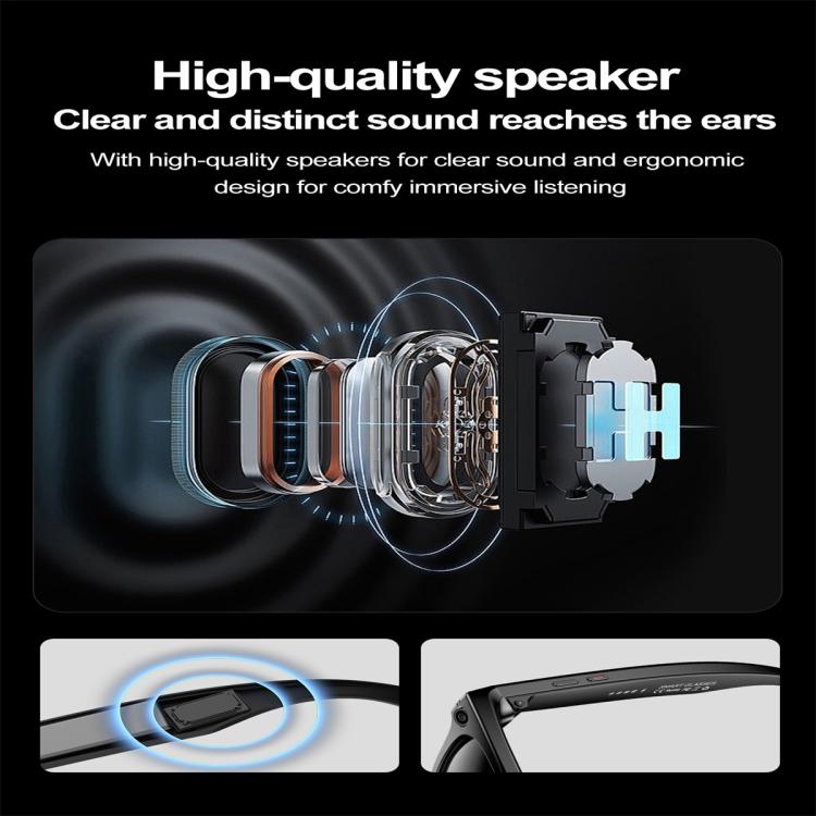 W600 Smart Glasses, Support AI Conversation / AI Photo Recognition / Bluetooth Call(Black)