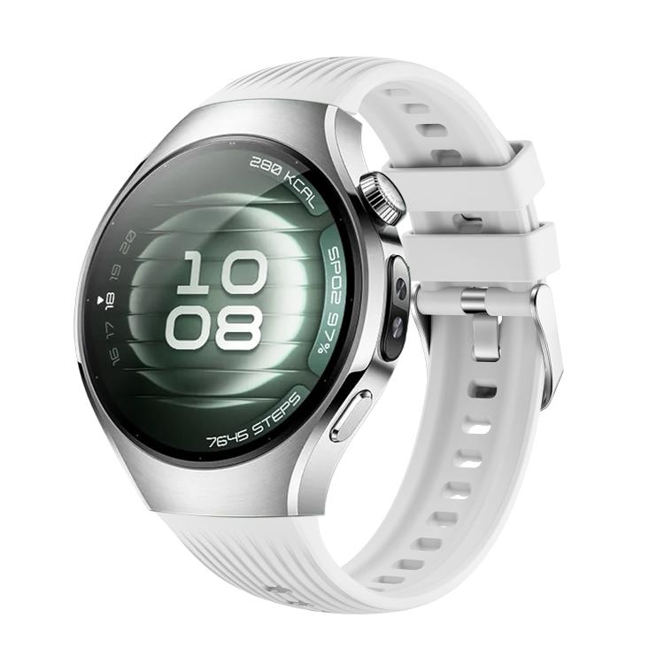 For Huawei Watch 5 42mm Vertical Silicone Watch Band(White)