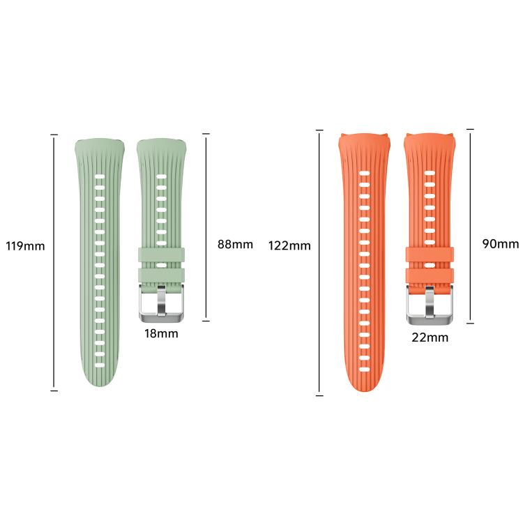 For Huawei Watch 5 42mm Vertical Silicone Watch Band(Lilac)