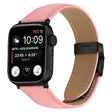 For Apple Watch 42mm / 41mm / 40mm / 38mm Lychee Texture Black Turtle Back Buckle Leather Watch Band(Pink) - Watch Bands by PMC TechLife | Online Shopping South Africa | PMC TechLife | Buy Now Pay Later Mobicred