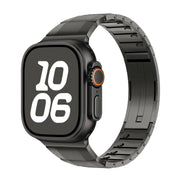 For Apple Watch 46mm / 49mm / 45mm / 44mm Curved Side Detachable Stainless Steel Watch Band(Titanium Gray)