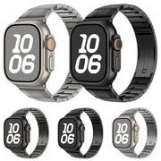 For Apple Watch 42mm / 41mm / 40mm / 38mm Curved Side Detachable Stainless Steel Watch Band(Black)