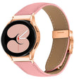 For Samsung Galaxy Watch 7 40 / 44mm Lychee Texture Rose Gold Turtle Back Buckle Leather Watch Band(Pink) - free shipping - PMC TechLife - Order now!