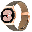 For Samsung Galaxy Watch 7 40 / 44mm Quick Release Lychee Texture Rose Gold Turtle Back Buckle Leather Watch Band(Gray) - free shipping - PMC TechLife - Order now!