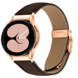 For Samsung Galaxy Watch 7 40 / 44mm Quick Release Lychee Texture Rose Gold Turtle Back Buckle Leather Watch Band(Coffee Color) - free shipping - PMC TechLife - Order now!