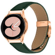 For Samsung Galaxy Watch 7 40 / 44mm Quick Release Lychee Texture Rose Gold Turtle Back Buckle Leather Watch Band(Green) - free shipping - PMC TechLife - Order now!