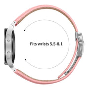 For Samsung Galaxy Watch 7 40 / 44mm Quick Release Lychee Texture Silver Turtle Back Buckle Leather Watch Band(Pink)