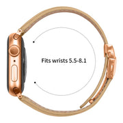 For Apple Watch 46mm / 49mm / 45mm / 44mm Lychee Texture Rose Gold Turtle Back Buckle Leather Watch Band(Camel)