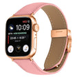 For Apple Watch 42mm / 41mm / 40mm / 38mm Lychee Texture Rose Gold Turtle Back Buckle Leather Watch Band(Pink) - free shipping - PMC TechLife - Order now!