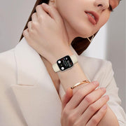 For Apple Watch 46mm / 49mm / 45mm / 44mm Lychee Texture Starlight Turtle Back Buckle Leather Watch Band(Camel)