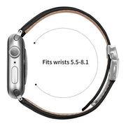 For Apple Watch 46mm / 49mm / 45mm / 44mm Lychee Texture Silver Turtle Back Buckle Leather Watch Band(Black)