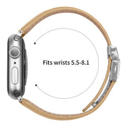 For Apple Watch 46mm / 49mm / 45mm / 44mm Lychee Texture Silver Turtle Back Buckle Leather Watch Band(Camel)
