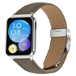 For Xiaomi Smart Bnad 9 Pro / Redmi Watch 5 Lychee Texture Silver Turtle Back Buckle Leather Watch Band(Gray) - free shipping - PMC TechLife - Order now!