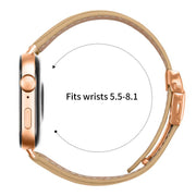 For Huawei Watch Fit 4 / Fit 4 Pro / Fit 3 Lychee Texture Rose Gold Turtle Back Buckle Leather Watch Band(Camel)