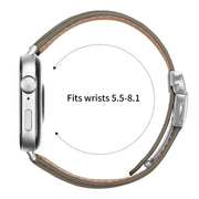 For Huawei Watch Fit 4 / Fit 4 Pro / Fit 3 Lychee Texture Silver Turtle Back Buckle Leather Watch Band(Gray)