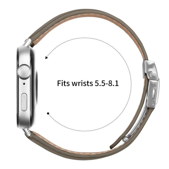 For Huawei Watch Fit 4 / Fit 4 Pro / Fit 3 Lychee Texture Silver Turtle Back Buckle Leather Watch Band(Gray)