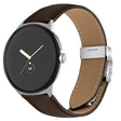 For Google Pixel Watch / Watch 2 / 3 41mm Lychee Texture Silver Turtle Back Buckle Leather Watch Band(Coffee Color) - free shipping - PMC TechLife - Order now!