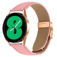 20mm Lychee Texture Rose Gold Turtle Back Buckle Leather Watch Band(Pink) - free shipping - PMC TechLife - Order now!