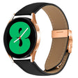 20mm Lychee Texture Rose Gold Turtle Back Buckle Leather Watch Band(Black) - free shipping - PMC TechLife - Order now!