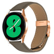 20mm Lychee Texture Rose Gold Turtle Back Buckle Leather Watch Band(Gray) - free shipping - PMC TechLife - Order now!