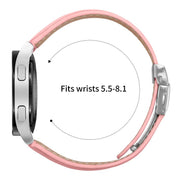 20mm Lychee Texture Silver Turtle Back Buckle Leather Watch Band(Pink)