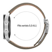 20mm Lychee Texture Silver Turtle Back Buckle Leather Watch Band(Gray)
