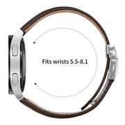 20mm Lychee Texture Silver Turtle Back Buckle Leather Watch Band(Coffee Color)