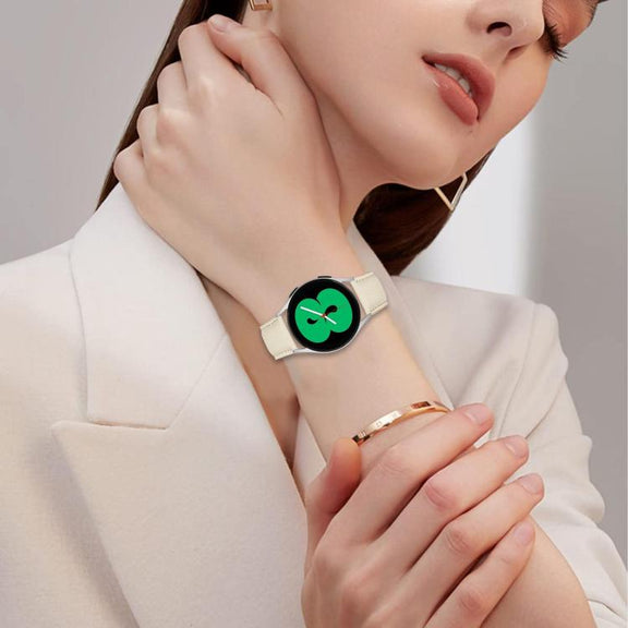 20mm Lychee Texture Silver Turtle Back Buckle Leather Watch Band(Pink)