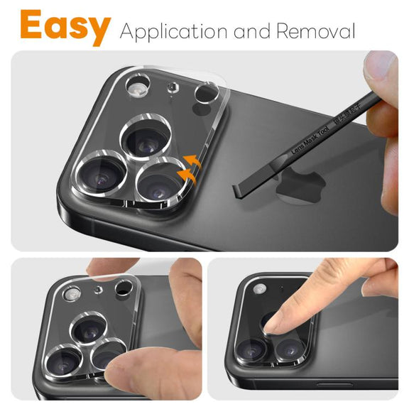 For iPhone 17 Pro Max 2pcs NORTHJO Camera Lens Protector 3D HD Tempered Glass Film(Clear)